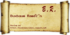 Buxbaum Ramón névjegykártya
